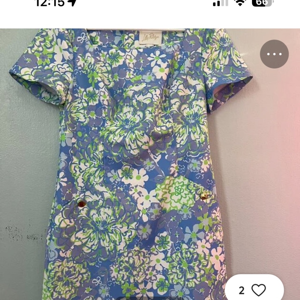 Lilli Pulitzer Short Sleeve Shift Dress with Back Zipper